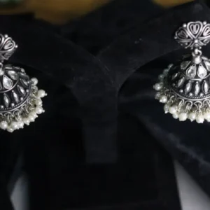 Antique Jumkha with Pearl Drops