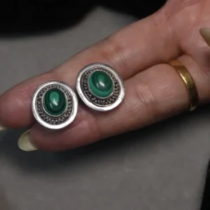 Malachite Stone Studs