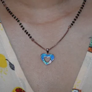 Mother of pearl heart shaped mangalsutra
