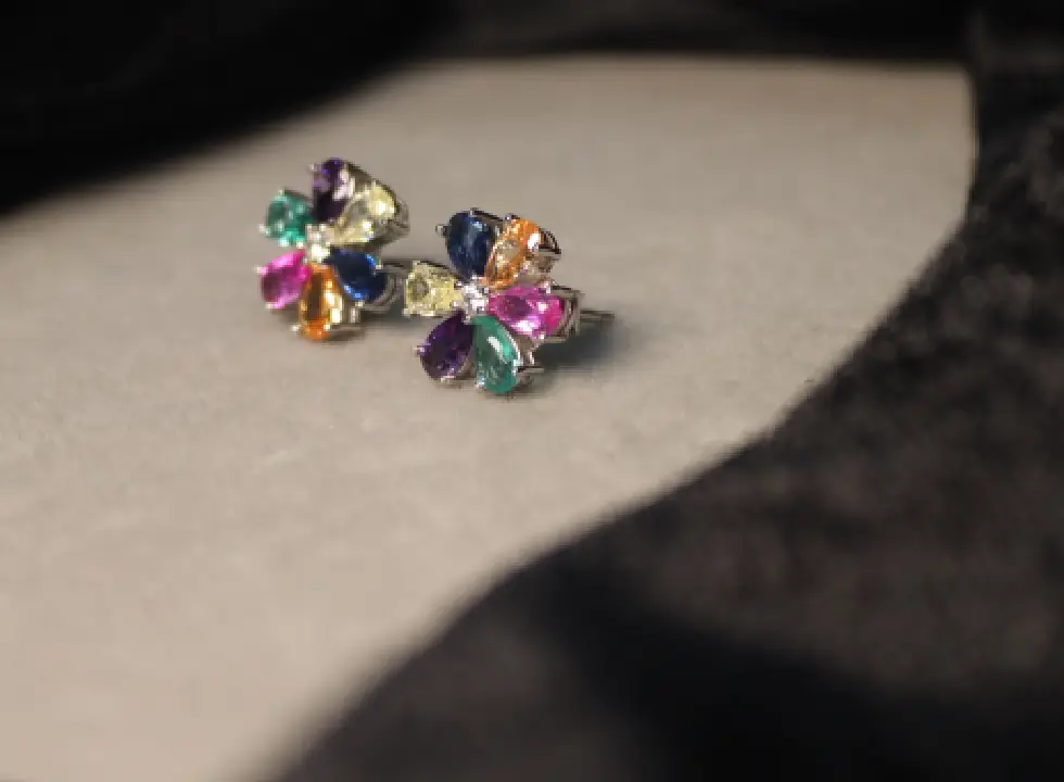 Multicolour Flower Stud