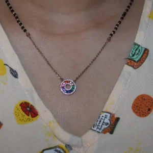 Rose Gold Multicolour Mangalsutra